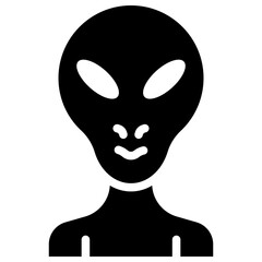 alien solid icon