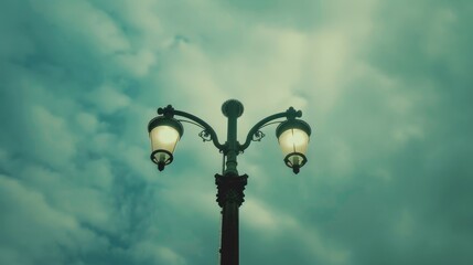 View of lamp post from a low angle