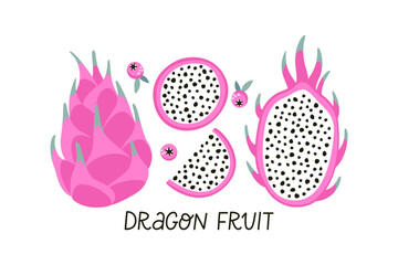 Summer set with dragon fruit and berries.