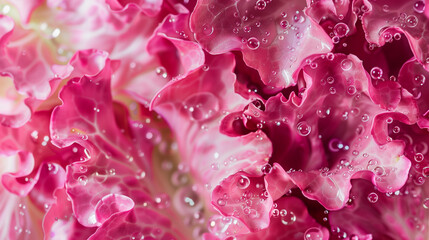 a close up of a pink flower with water droplets on it - Powered by Adobe