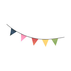 Five color retro seamless buntings