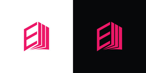Unique and modern  E book logo design