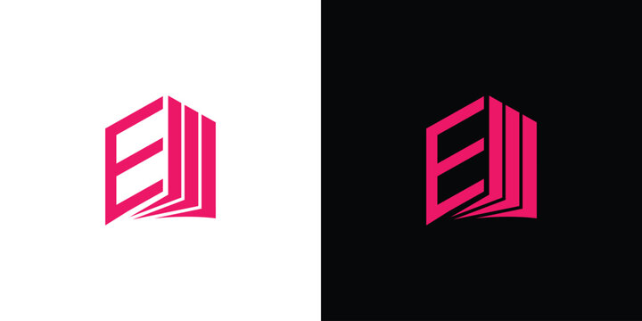 Unique and modern  E book logo design