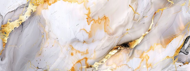 A luxurious, marble-inspired background with veins of gold and white.