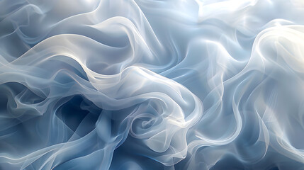 Obraz premium An abstract background with a smoky, ethereal texture. Use soft, swirling patterns in shades of gray, white, and pale blue to evoke the mysterious and transient nature of smoke drifting through
