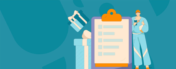 Invite friends to conduct questionnaire flat vector concept operation hand drawn illustration
