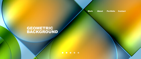 Round squares, circles with fluid gradients. Vector Illustration For Wallpaper, Banner, Background, Card, Book Illustration, landing page