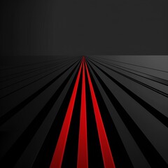 Czarne i czerwone linie w perspektywie