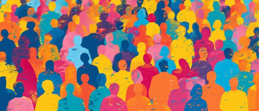 Pop art illustration celebrating World Population Day