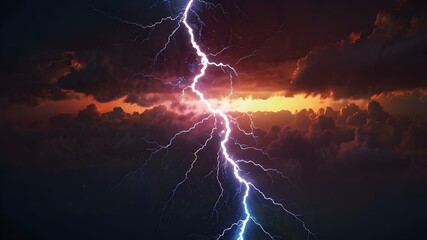a colorful 3D rendering element with a lightning strike