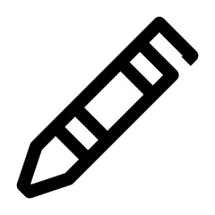 Crayon one line stationery icon