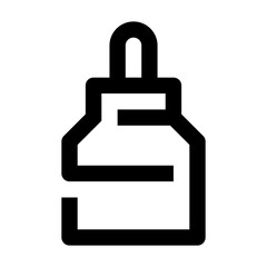 Glue bottle one line stationery icon