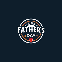 fathers day logo, happy fathers day typography