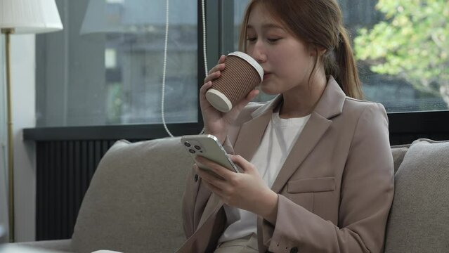 young Asian businesswoman, dressed in a formal suit, navigates complexities of the stock market as a consultant, loan officer, financial advisor, embodying entrepreneurship and strategic prowess.