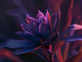 Vibrant Floral Closeup in Dramatic Lighting