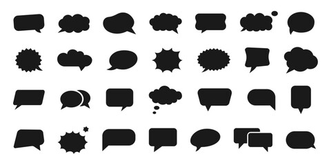 Speech Bubble set. Talk, cloud bubbles. Vector