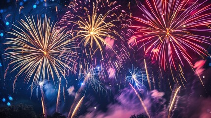 Local communities host fireworks displays that illuminate the night sky with dazzling colors on Independence Day