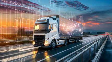 Transport Logistics Technology - trucking, road freight, delivery
