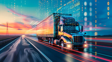 Transport Logistics Technology - trucking, road freight, delivery
