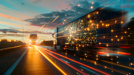 Transport Logistics Technology - trucking, road freight, delivery
