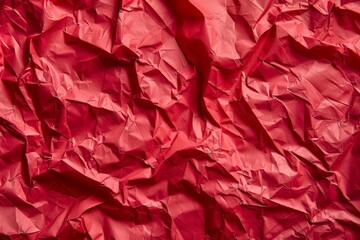 Crumpled red paper texture background