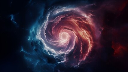 swirling nebula in deep space