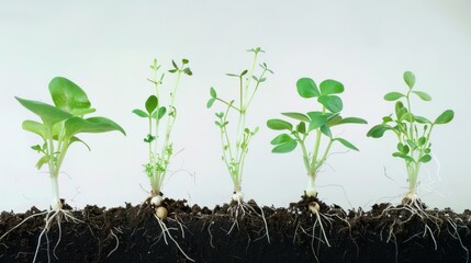 Presentation of plant germination sequence and plant growth