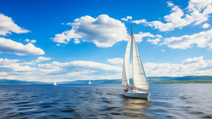 Obraz premium Thailand's Tranquility: A Symphony of Sails in Phuket Bay