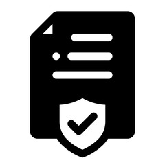 Data Protection Glyph Icon