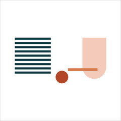 Geometric shape illustration recolorable vector element