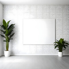 An empty loft livingroom penthouse NY,Madrid,London for Augmented reality mockup pattern frame