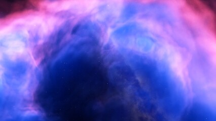 Space background with realistic nebula and shining stars. Colorful cosmos with stardust and milky way. Magic color galaxy. Infinite universe and starry night. 3d render
