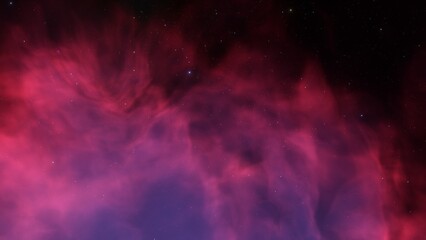 Space background. Nice clean colorful nebula with star field. 3D rendering
