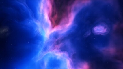 Space background. Nice clean colorful nebula with star field. 3D rendering
