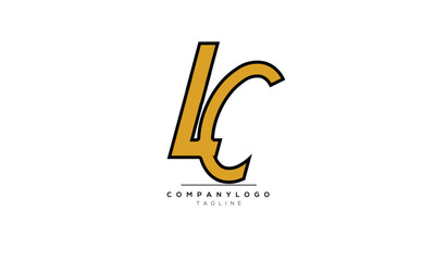 Alphabet letters Initials Monogram logo LC, LC INITIAL, LC letter