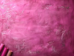 Carnival Atmosphere Illustrated with Chalk on a Minimalist Fuchsia Background