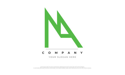 Alphabet letters Initials Monogram logo MA, MA INITIAL, MA letter