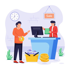 Cyber Monday Flat Illustrations
