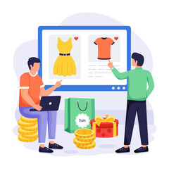 Cyber Monday Flat Illustrations
