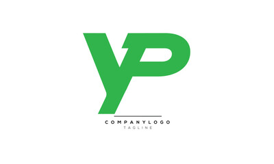 Alphabet letters Initials Monogram logo YP, YP INITIAL, YP letter