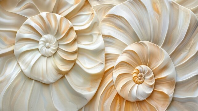 Macro photography of organic texture of mother-of-pearl sea shell or corals, background with closed up detailed natural ocean creatures structure, AI generated image