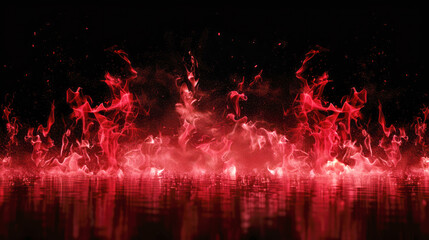 Red flame fire overlay