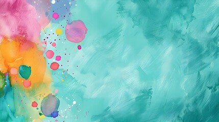 Watercolor Palette Emanating Carnival Atmosphere with Minimalist Design