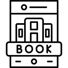 Electronic Hotel Ticket Icon