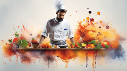 generated illustration of  international chef day october 20