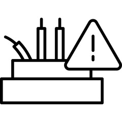 Optical Fiber Caution Icon