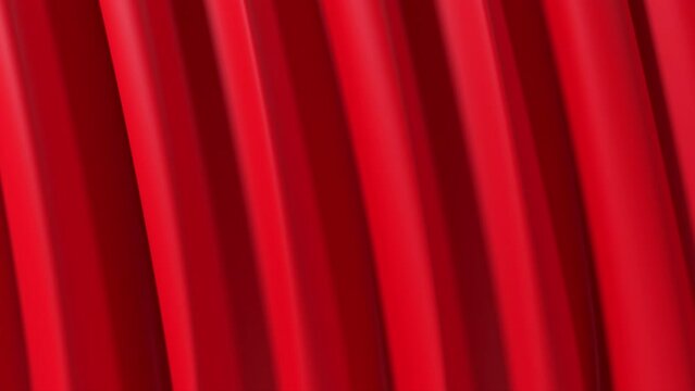 rideau rouge qui s'ouvre et se ferme - animation 3D - fond vert