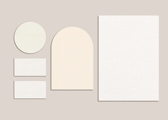 Print Mockup Stationery Card Set Branding Kit Empty Paper