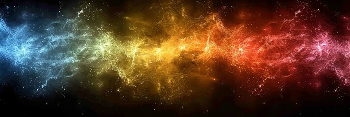 Naklejka premium A colorful rainbow of light and stars