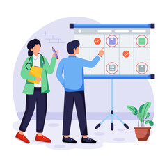 Appointment Booking Flat Illustrations 
